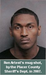 Ron Artest's mugshot, Placer County Sheriff's Dept., 2007